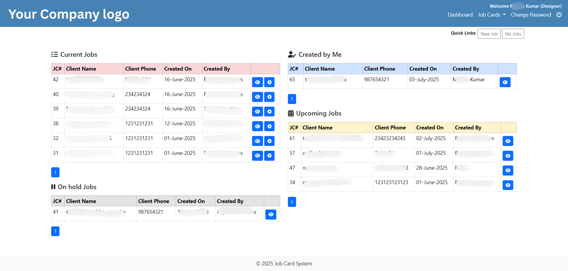 Job Card App Preview